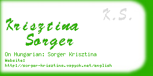 krisztina sorger business card